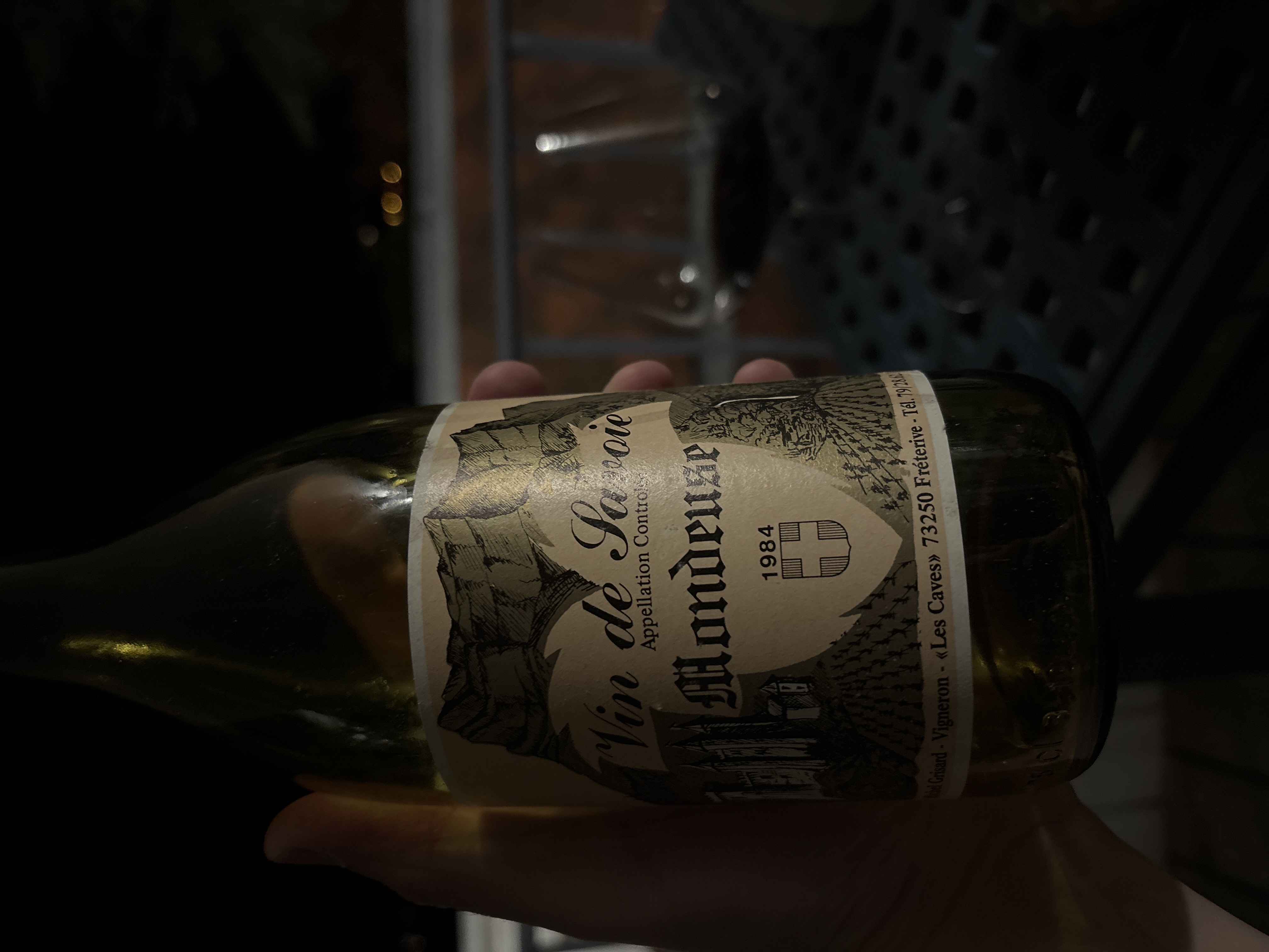 Prieuré Saint-Christophe, Mondeuse 1984