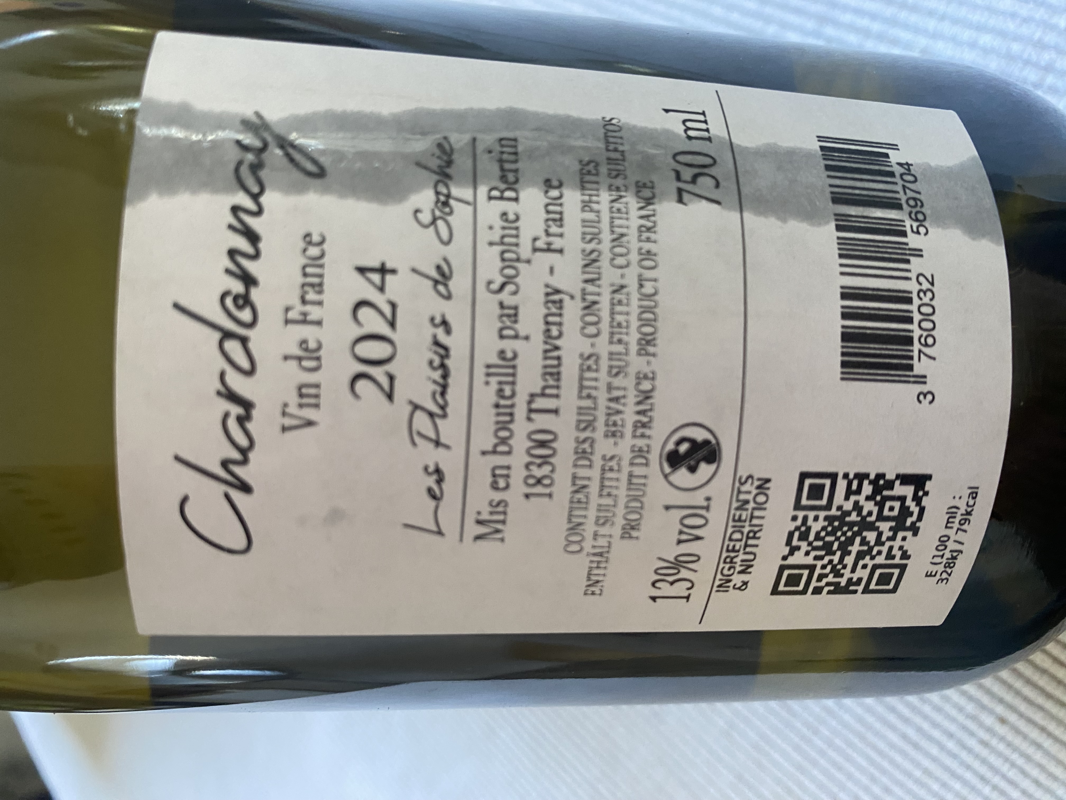 Chardonnay Sophie Bertin — vue 2